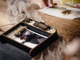 Elegant Black Wedding Photo Box - Preserve Your Memories in Style