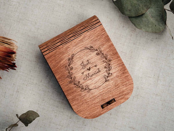 Gift Personalized Box with USB Flash Drive for Wedding Clients - NZHANDICRAFT