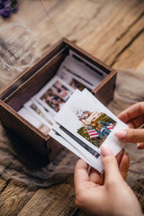 Instax Print Wood Box - Instax Mini Film Storage Box for 200+ Fujifilm Polaroid Instax Photo (8.6 x 5.4 cm)