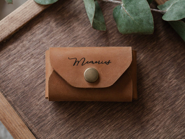 Leather USB Flash Drive Envelope with Personalized Engraving