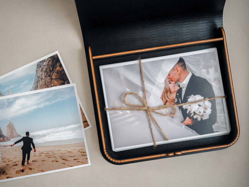 Luxury Black Wooden Photo Box – Perfect for Boudoir & Wedding Photography - NZHANDICRAFT