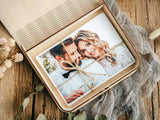 Natural Wooden Photo Box with Personalized Engraving for Wedding Photographers - NZHANDICRAFT