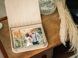 Natural Wooden Photo Box with Personalized Engraving for Wedding Photographers - NZHANDICRAFT