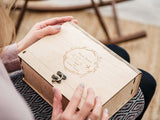 Natural Wooden Photo Box – Personalized Gift for Families & Friends