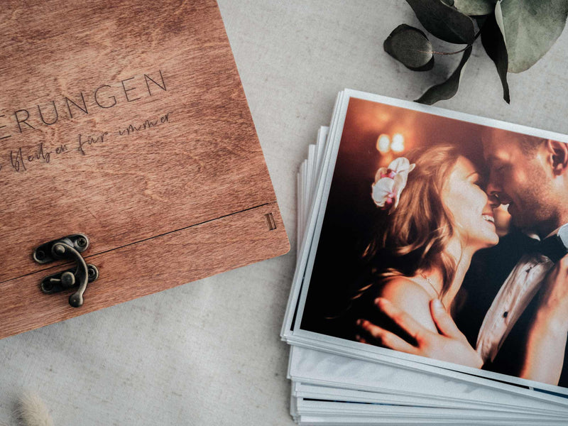 Personalized Wooden Photo Box - Perfect Wedding Gift for Friends