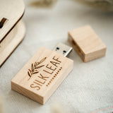 Personalized Wooden USB Flash Drive - Maple Finish with Engraving - NZHANDICRAFT