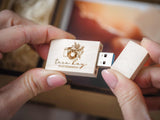 Personalized Wooden USB Flash Drive - Maple Finish with Engraving - NZHANDICRAFT