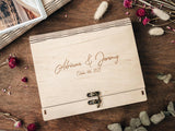 Personalized Wooden Wedding Photo Storage Box for Photographers