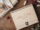 Personalized Wooden Wedding Photo Storage Box for Photographers