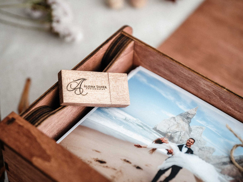 Wooden Photo Box with USB Slot – Personalized Gift for Any Occasion