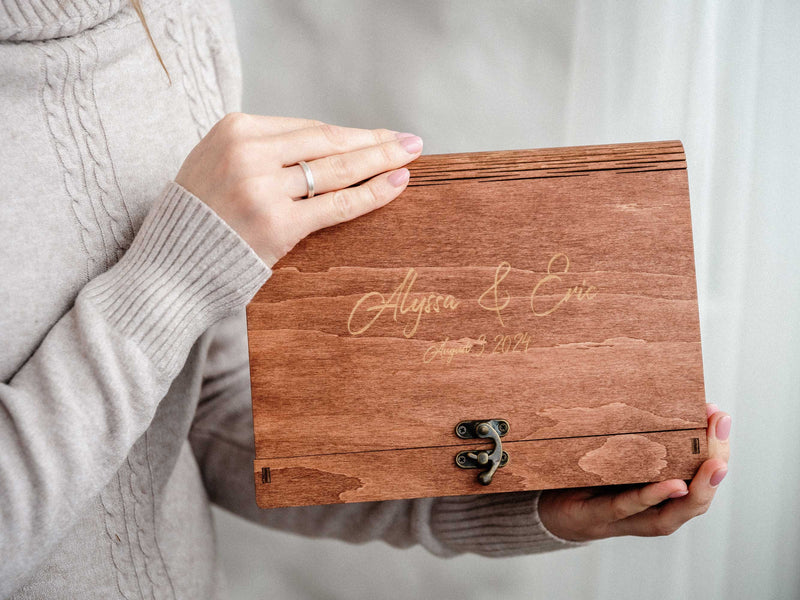 Wooden Photo Box with USB Slot – Personalized Gift for Any Occasion