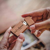 Teak Wooden USB Flash Drive - Personalized Gift for Photographers