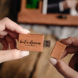 Teak Wooden USB Flash Drive - Personalized Gift for Photographers