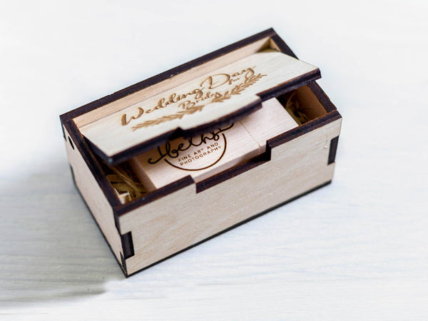 Maple USB Stick Packaging Box with Wooden USB 3.0 Flash Drive (option)