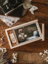 Wedding Photo Box with Personalized Acrylic Lid and USB Flash Drive