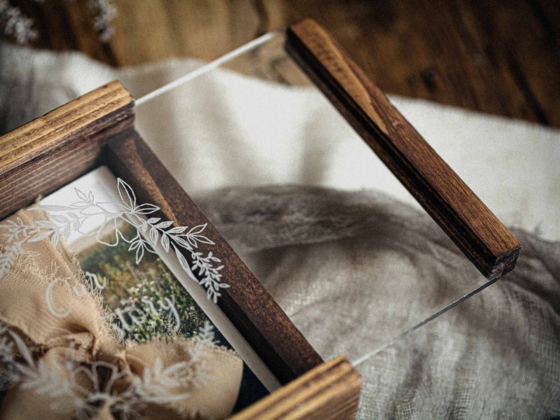 Wedding Gift for Couple - Wooden Photo Box Bridal Shower Gift