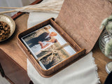 Wooden Photo Box Walnut Classic – Personalized Wedding Gift Memory Box for Photos - NZHANDICRAFT